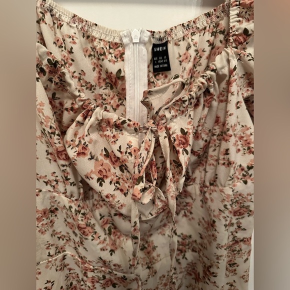 Breezaya Allover Floral Print Knot Front Split Thigh Dress - Picture 5 of 7